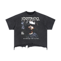 Vintage Wash Boxy Distressed Hem T-Shirt