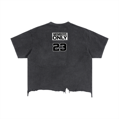 Vintage Wash Boxy Distressed Hem T-Shirt